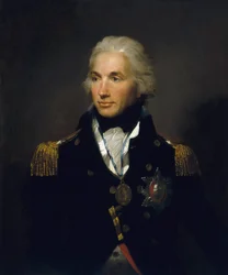 Portræt af viceadmiral Horatio Nelson (1758-1805), første vicekonge af Nelson. Olie på lærred