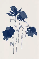 Mørkeblå blomster
