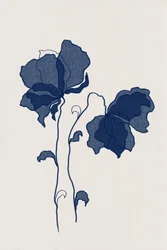 Elegante blå blomster