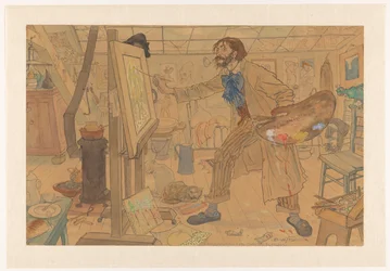 Studie af en moderne maler (original titel på objektet)