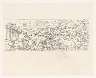 Dyr, der går ombord i Noahs ark