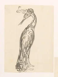 Heron med hovedet vendt tilbage