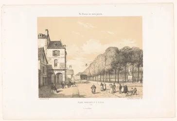 Tog til Place Du Guesclin i Dinan Place Duguesclin à Dinan (titel på objekt) Dagens Frankrig (serietitel) La France de nos jours (serietitel på objekt)