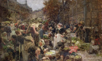 Les Halles, studie til et maleri for Salon des Lettres på Hôtel de Ville i Paris, bestilt i 1889