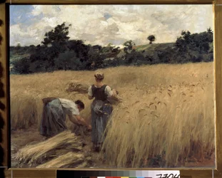Høstmændene. (høstere). Maleri af Leon Augustin Lhermitte (1844-1925). Fransk kunst, realisme. Pushkin Museum of Fine Arts, Moskva