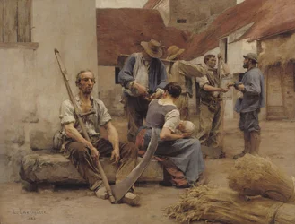 Betaling til høstarbejderne, 1882