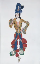 Kostumedesign til balletten Sheherazade af N. Rimsky-Korsakov, 1910
