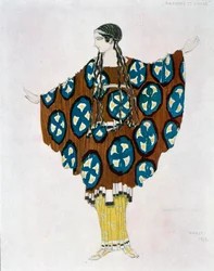 Kostume til Daphnis og Chloe af Maurice Ravel (1875-1937) 1912 (akvarel)