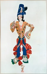 Kostume til danseren Nijinsky i balletten "Sheherezade", der blev opført under ...