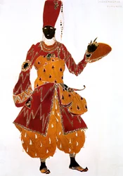 Eunuch kostumedesign til balletten Scheherazade, 1910