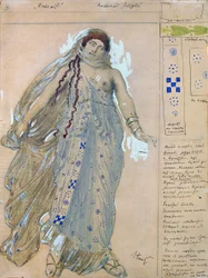 Phaedra. Kostumedesign til dramaet Hippolytus af Euripides, 1902