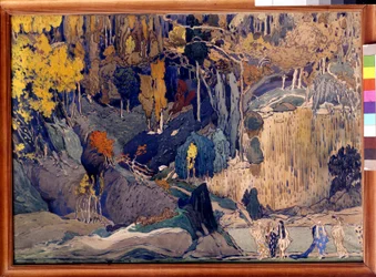 Scenografi til "Forspil til en fauns eftermiddag", 1912