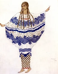 En faunas eftermiddag af Claude Debussy, kostume af Léon Bakst