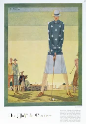 Golfkjole design af Jane Regny, modeplade fra 