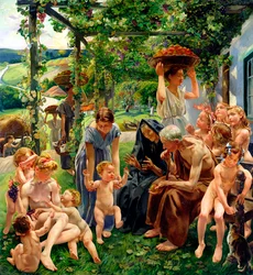 Aftenen, højre panel fra triptykonet »Den gyldne tidsalder«, 1901