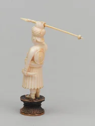Sort bonde, skakbrik, Indien, ca. 1820