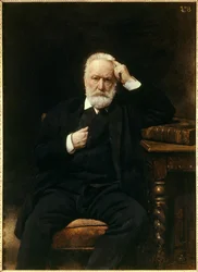 Portræt af den franske forfatter Victor Hugo (1802-1885) Maleri af Leon Joseph Bonnat (1833-1922) 1800-tallets Versailles, Musee du Chateau - Portræt af den franske forfatter Victor Hugo (1802-1885). Maleri af Leon Joseph Bonnat (1833-1922)