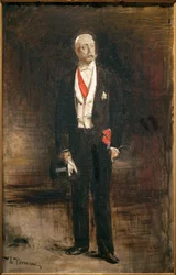 Skitse til fodportrættet af præsident Felix Faure (1841-1899). Maleri af Leon Bonnat (1833-1922), olie på lærred