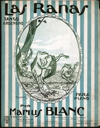 Frøer danser tango. 1914 (illustration)