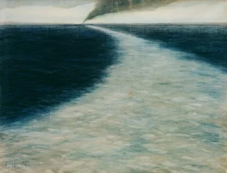 Marinemaleri med kølvand