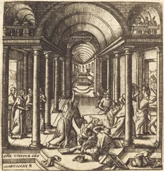Kristus, der driver pengevekslerne fra templet