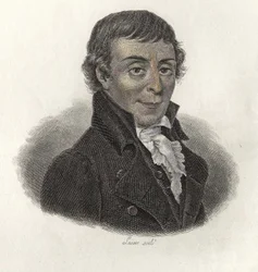 Portræt af Abbe Gaultier (1746-1818), professor og metodolog i fransk almen uddannelse. I "" Portrætter af nyttige mænd""