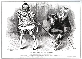 Lloyd George beskyttede som præsident for Board of Trade den britiske industri mod tysk konkurrence ved "Patents and Designs Act" af 1907, 1909