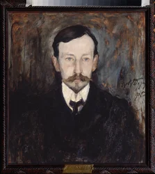 Portræt af forfatteren Ivan A Bunin (Portræt af forfatteren Ivan A Bunin) - Maleri af Leonard Viktorovich Turzhansky (1875-1945), olie på lærred