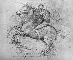 En rytter, der tramper på en falden fjende, ca. 1480, 1945