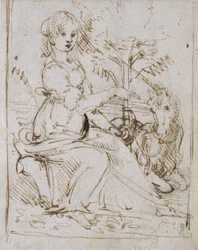En jomfru med en enhjørning, slutningen af 1470