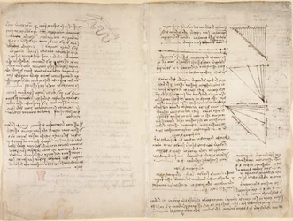 Arundel 263, f.216v, f.217 Noter og skitser fra 