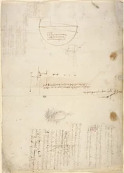 Arundel 263, f.33v Noter og diagrammer om mekanik, fra 