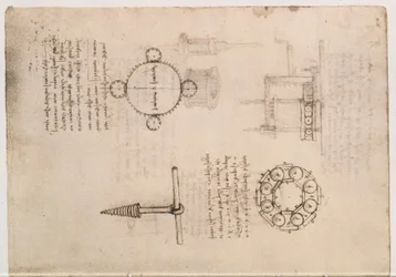 Codex Madrid I f.20, mekaniske studier