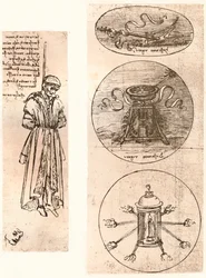 Tegninger af Bernardo di Bandino Baroncelli hængt, og emblemer, c1472-c1519 1883.