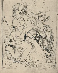 Jomfru med en enhjørning, c1478-1480 1945
