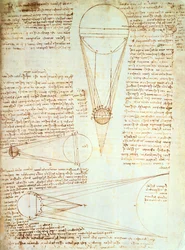 Studier af Månens belysning, fol. 1r fra Codex Leicester, ca. 1506-08