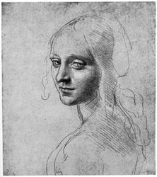 Studie af et pigehoved, c1483 1954