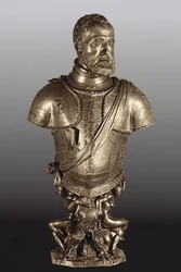 Portrætbuste af den hellige romerske kejser Karl V (1500-58) (bronze)