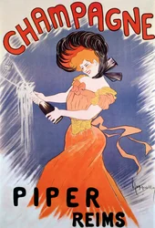 Reklameplakat for Piper Champagne, 20. århundrede