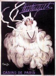 Plakat, der repræsenterer Mistinguett (Mistinguette) på Casino de Paris