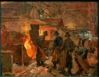 Leonhard Sandrock, i stålværket