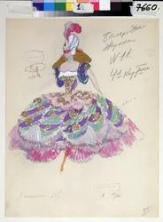 Kostumedesign til "Don Giovanni" af Wolfgang Amadeus Mozart, 1914