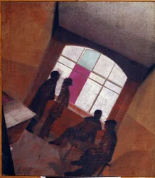 ""Silhuetter i et værelse"" Maleri af Leonid Terentievich Chupyatov (Chupiatov) (1890-1941) ca. 1920 Privat samling