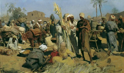 Sukkerrørsmarked, ca. 1881 (olie på lærred)