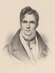 Portræt af dirigenten og komponisten Gaspare Spontini 1774-1851.