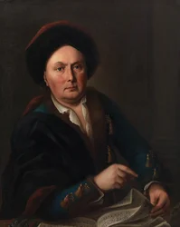 Portræt af sangeren Ludwig Lodewijk van Beethoven 1712-1773..., 1773.