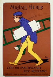 Reklameplakat for Michael Huber farver
