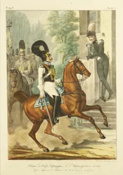 Stab og seniorofficerer i Livgardens Cuirassier Regiment, ca. 1830