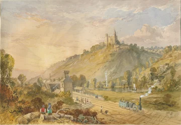 Alton - Fra Railway Station: akvarelmaleri, og [c 1830-1840]