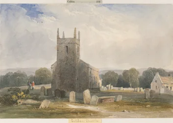 Chaldon Church: akvarelmaleri, og [c 1830-1840]